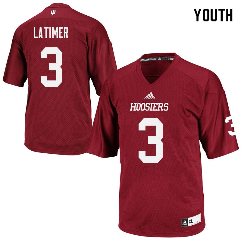 Youth #3 Cody Latimer Indiana Hoosiers College Football Jerseys Sale-Crimson